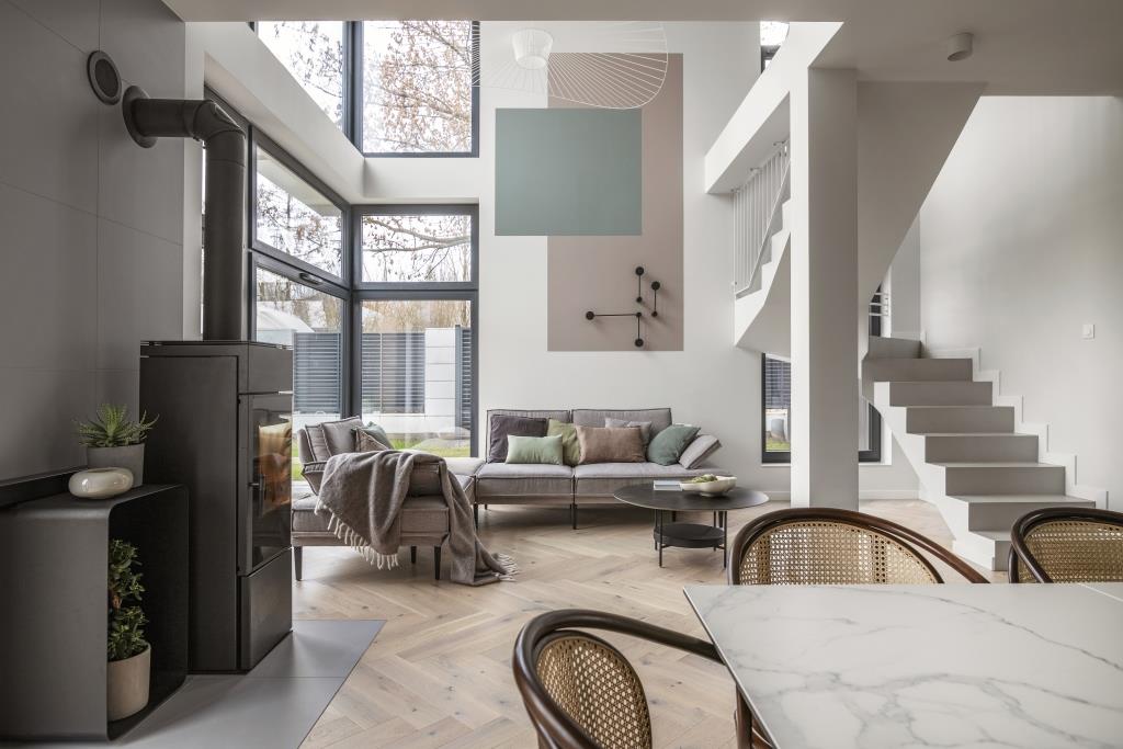 Wnętrze w stylu eklektycznym.