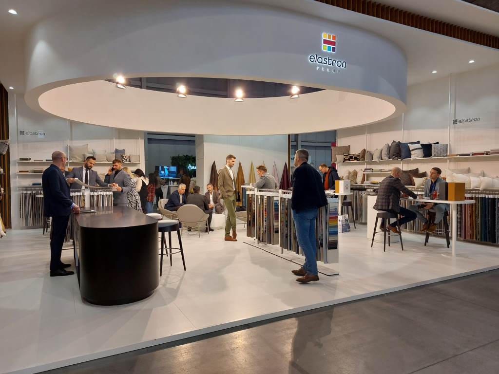 Stoisko firmy Elastron na targach Meble Polska 2023, Poznań.