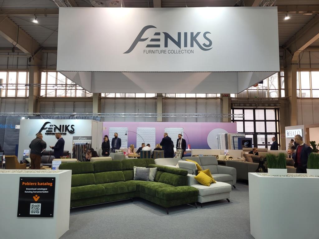 Stoisko firmy Feniks na targach Meble Polska 2023, Poznań.