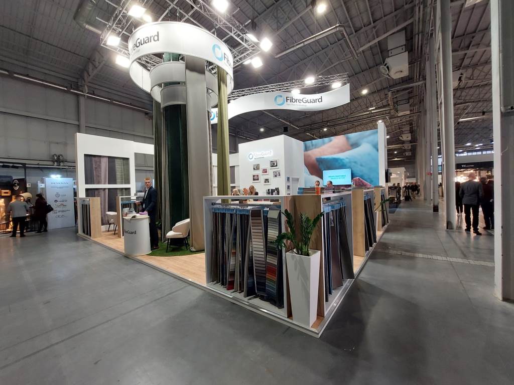 Stoisko firmy Fibreguard na targach Meble Polska 2023, Poznań.