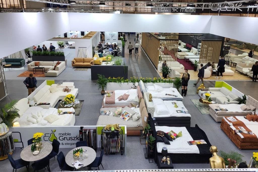 Stoisko firmy Gruszka na targach Meble Polska 2023, Poznań.