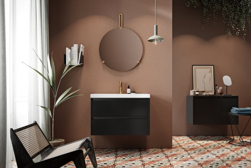 W kolekcji modułowej „Fonte” marki Defra prosty design brył podkreślają listwowe uchwyty, które w stylowy sposób zlicowano z powierzchnią frontów.