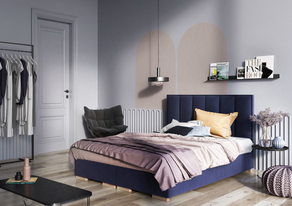 Łóżko kontynentalne „Oxford” firmy Senpo, salonu obecnego we wrocławskiej Galerii Wnętrz Domar, to propozycja cechująca się funkcjonalnością, prostą formą i efektownym wyglądem.