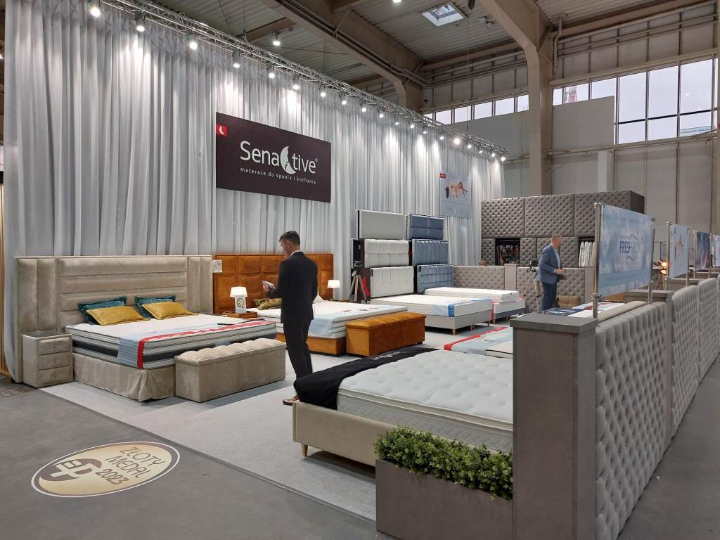 Stoisko firmy Senactive na targach Meble Polska 2023, Poznań.