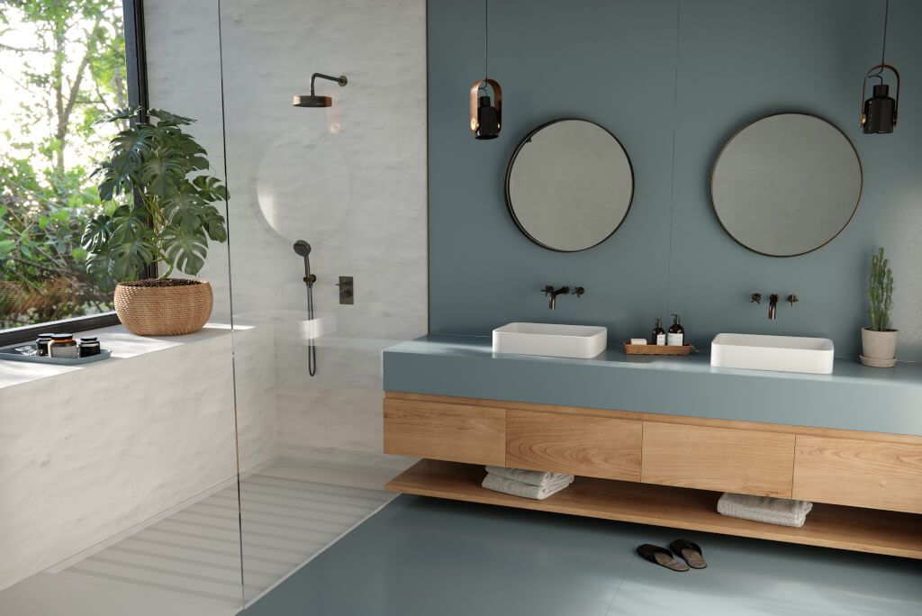 Sunlit Days to kolekcja pięciu odcieni wielkoformatowych płyt, stworzona w technologii HybriQ marki Silestone, oferowana przez Cosentino.