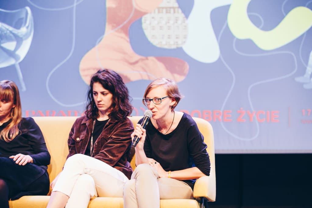 Alicja Patanowska, Wiktoria Podolec i Łucja Cieślar.