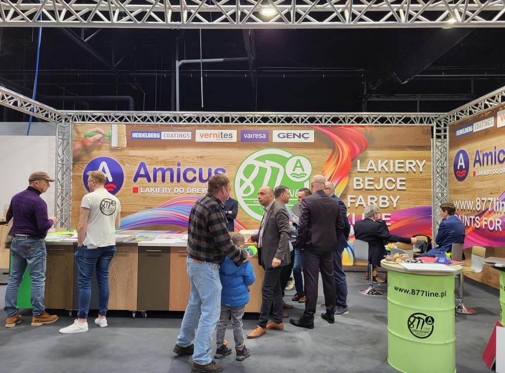 Stoisko firmy Amicus na targach Wood Tech Warsaw Expo, Nadarzyn, 7-9 marca 2023 r.