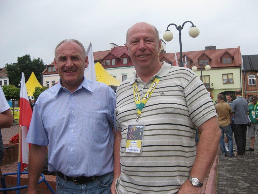 Andrzej Nowicki i Czesław Lang podczas jednego z Tour de Pologne.