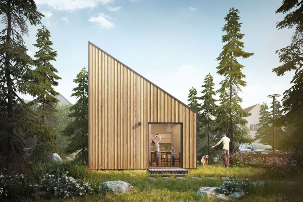 Biodegradowalny w 80% i samowystarczalny energetycznie dom od Solace.