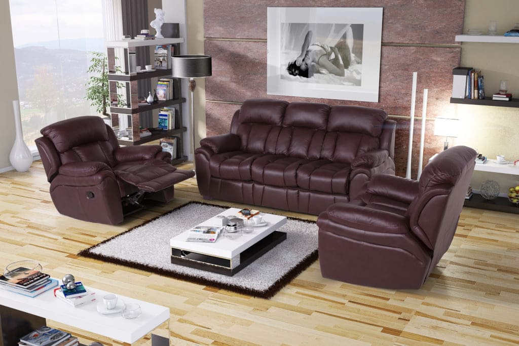 „Boston” to najpopularniejszy zestaw skórzanych mebli wypoczynkowych w ofercie firmy Bostonsofa.
