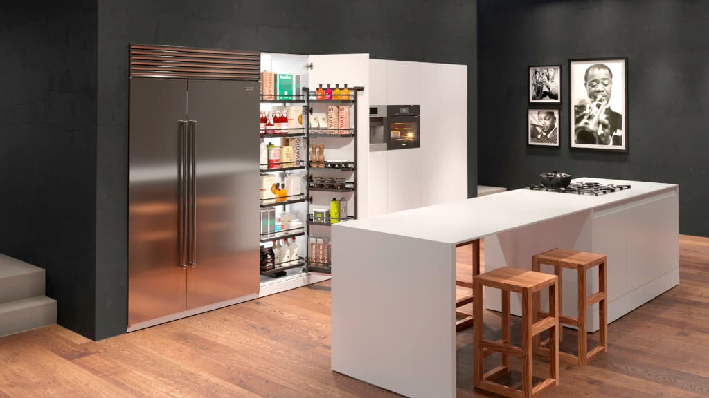 Obszerne i pakowne cargo otwierane jak lodówka. „Tandem” od Peka pozwala na uporządkowanie w jednym miejscu wszystkich produktów, które nie wymagają chłodzenia.