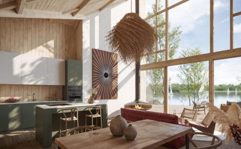 Dom nad jeziorem - inwestycja Nowe Liliopolis „Tu Las Tam Woda”, autorstwa pracowni Boris Kudlička with Partners.