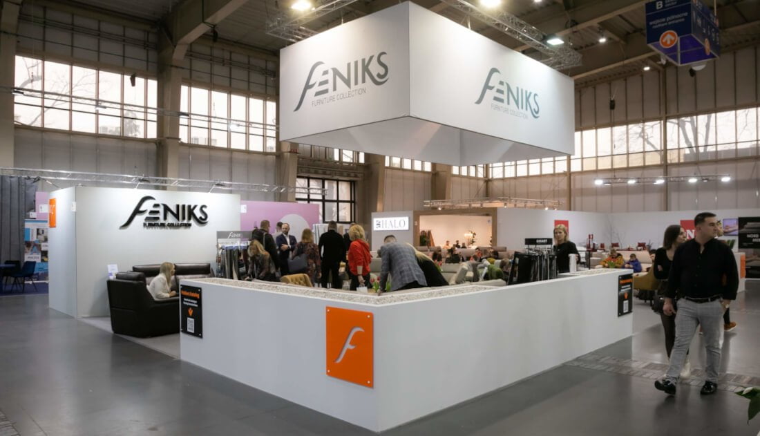 Stoisko firmy FENIKS na targach Meble Polska 2023 w Poznaniu - miesięcznik i portal informacyjny branży meblarskiej biznes.meble.pl