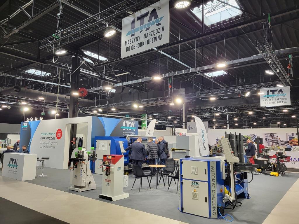 Stoisko firmy ITA na targach Wood Tech Warsaw Expo, Nadarzyn, 7-9 marca 2023 r.