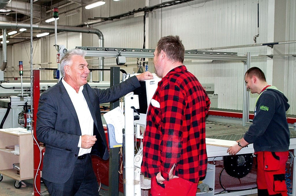 Janusz Mikołajczyk na produkcji.