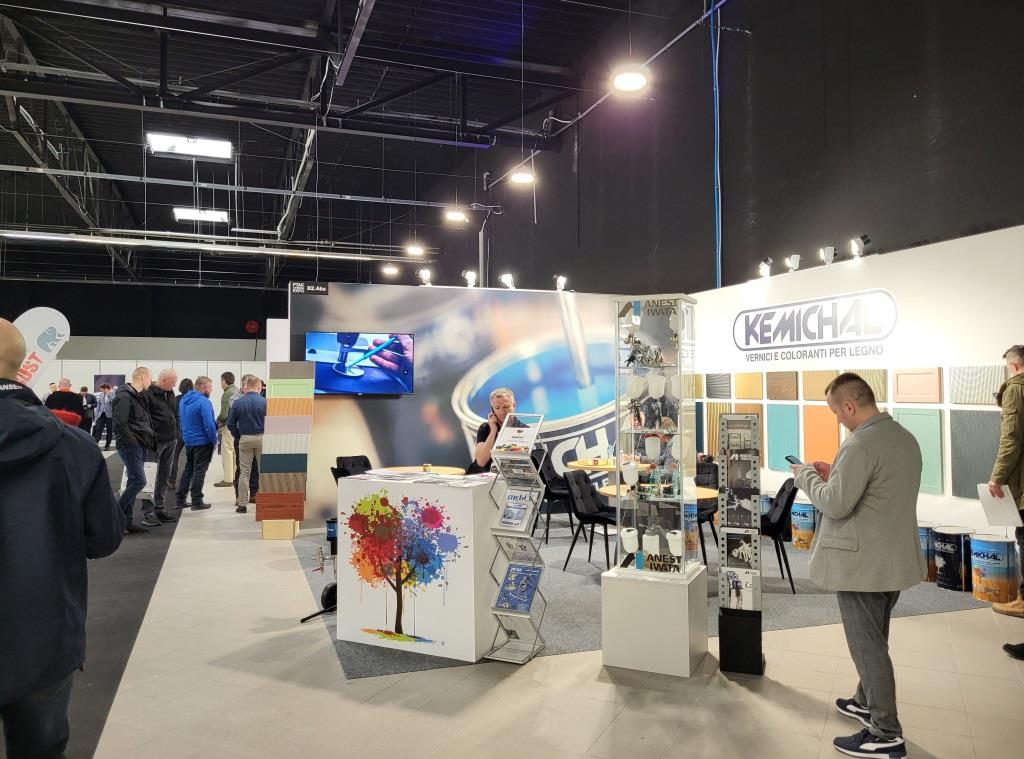 Stoisko firmy Kemichal na targach Wood Tech Warsaw Expo, Nadarzyn, 7-9 marca 2023 r.