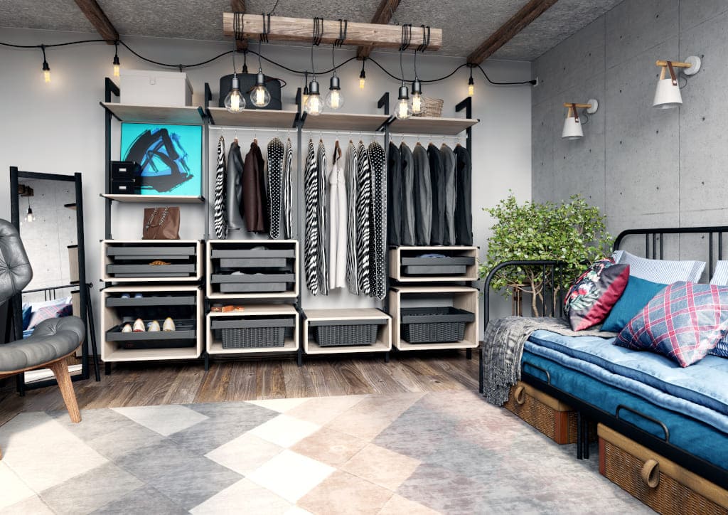 Linia wyposażenia garderoby „Elite” firmy GTV, dostępna w szerokościach od 60 do 90 cm, zawiera trzy rodzaje koszy na ubrania, dwa rodzaje szuflad na buty, wieszak na spodnie i organizer na drobne akcesoria.