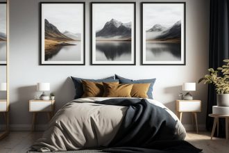 Orion - sypialnia z trzema obrazami