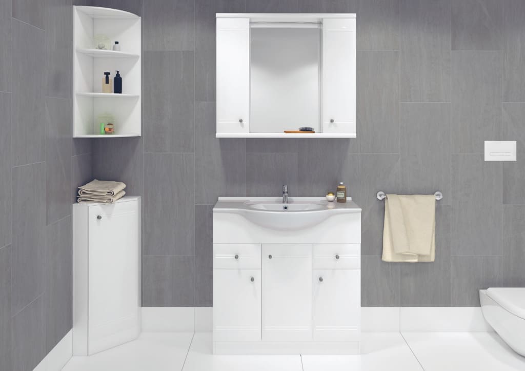 „Parma” to pokaźna kolekcja standardowych mebli łazienkowych, od wielu lat chętnie wybierana przez klientów firmy Mebelmark.