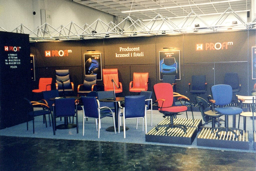 Pierwsze dla firmy Profim targi „Orgatec” w Niemczech, Kolonia 1998 r.