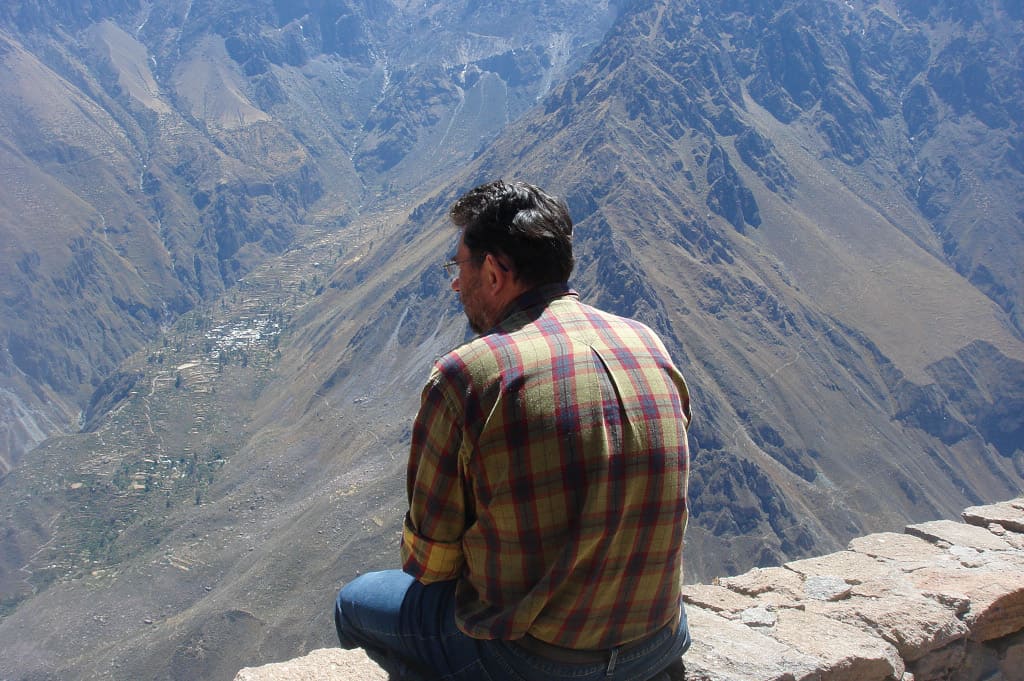 Piotr Voelkel jest zdania, że przyroda jest jednym z obszarów, który przywraca równowagę. Na zdjęciu: z podróży do Peru.