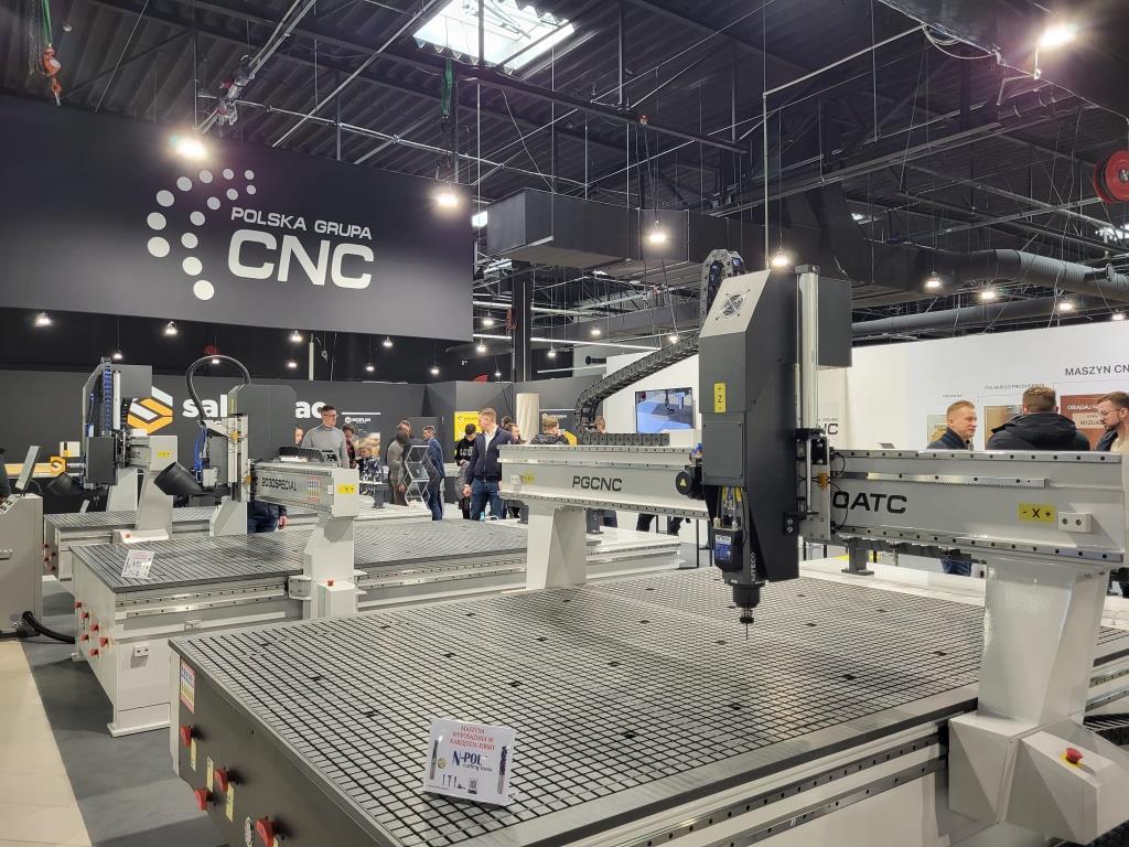 Stoisko firmy Polska Grupa CNC na targach Wood Tech Warsaw Expo, Nadarzyn, 7-9 marca 2023 r.