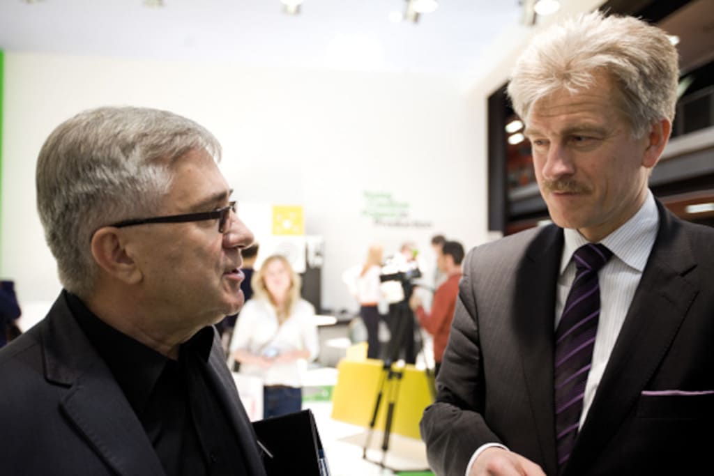 Ryszard Balcerkiewicz z Ryszardem Grobelnym, prezydentem Poznania.