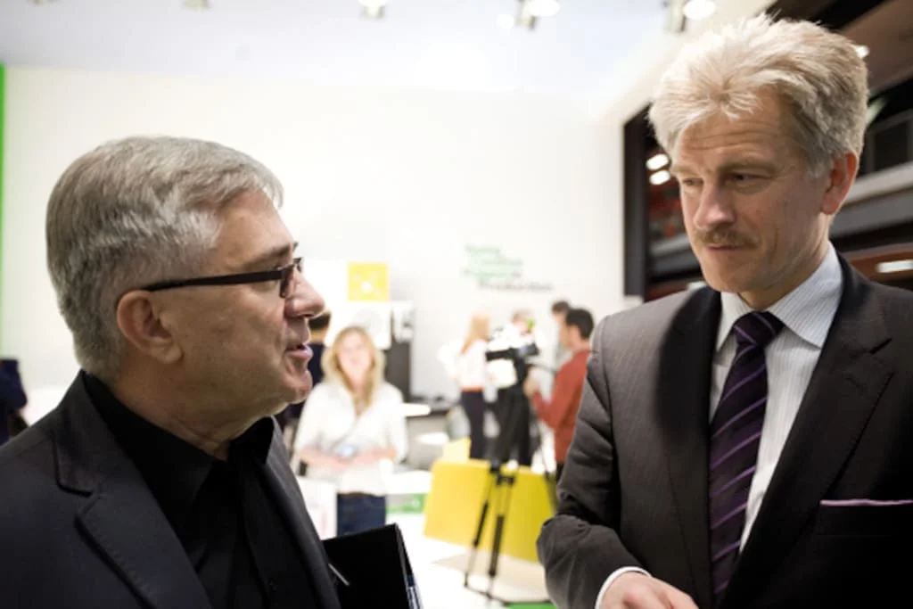 Ryszard Balcerkiewicz z Ryszardem Grobelnym, prezydentem Poznania.