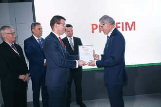 Ryszard Rychlik odbiera nagrodę Orły Eksportu, 2016 r.