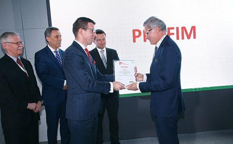 Ryszard Rychlik odbiera nagrodę Orły Eksportu, 2016 r.