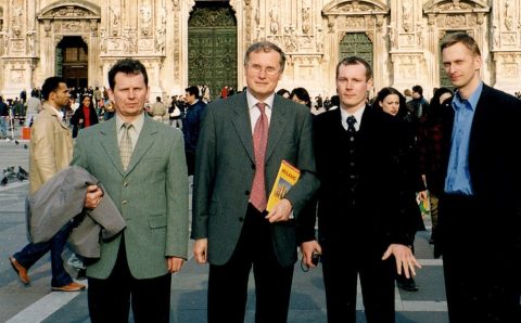 Ryszard Rychlik z współpracownikami Profim, Mediolan 2002 r.