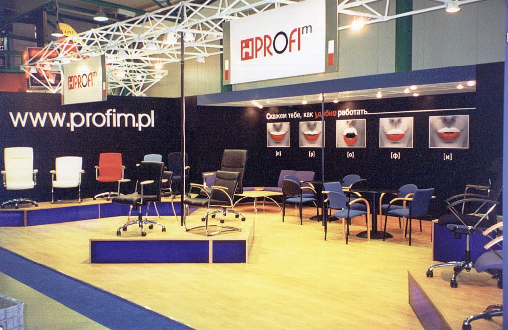 Stoisko firmy Profim na targach w Moskwie, 2001 r.