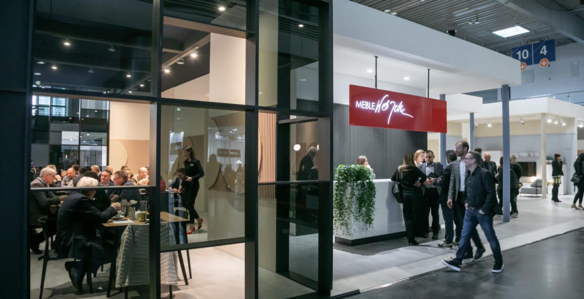 Meble Wójcik na targach Meble Polska 2023 - wejście.