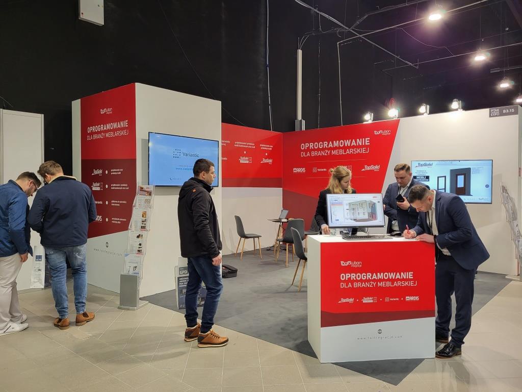 Stoisko firmy Top Solution na targach Wood Tech Warsaw Expo, Nadarzyn, 7-9 marca 2023 r.