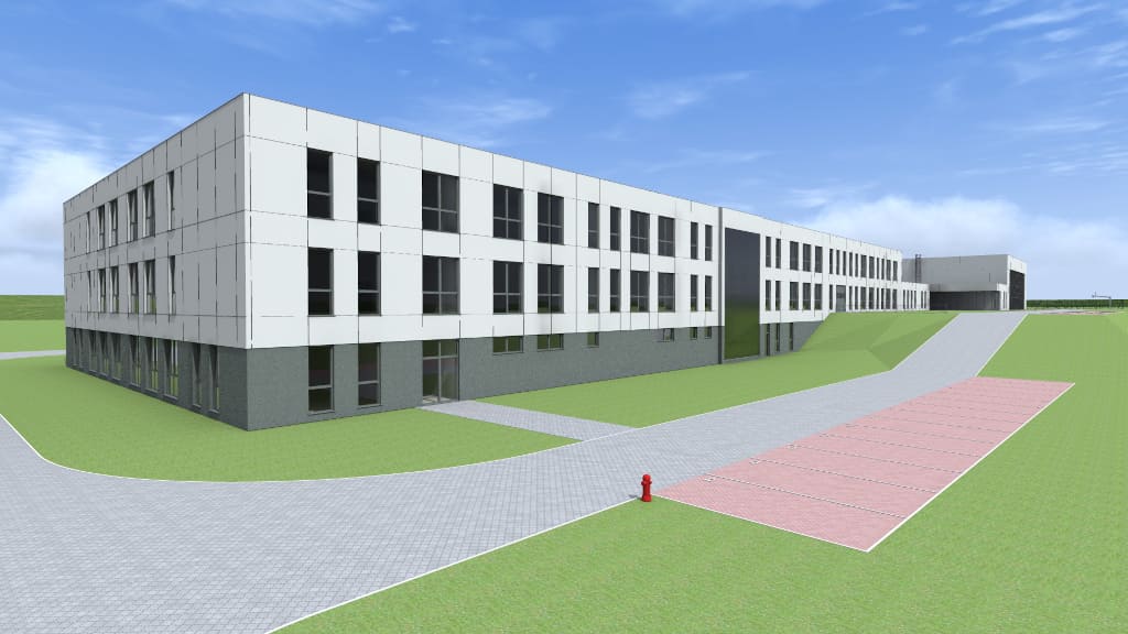 Wizualizacja Zespołu Szkół Technicznych w Tarnowie Podgórnym. Pierwszy dzwonek uczniowie usłyszą 1 września 2020 r.