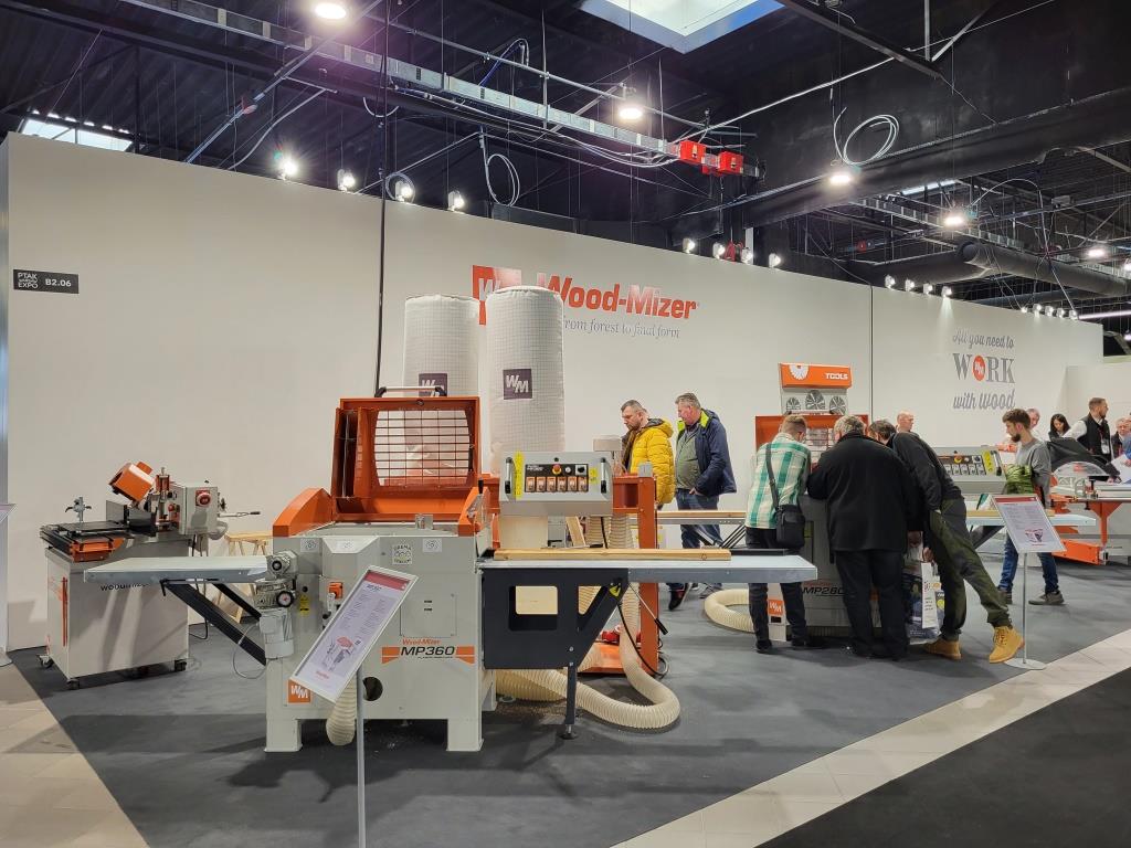 Stoisko firmy Wood-Mizer na targach Wood Tech Warsaw Expo, Nadarzyn, 7-9 marca 2023 r.