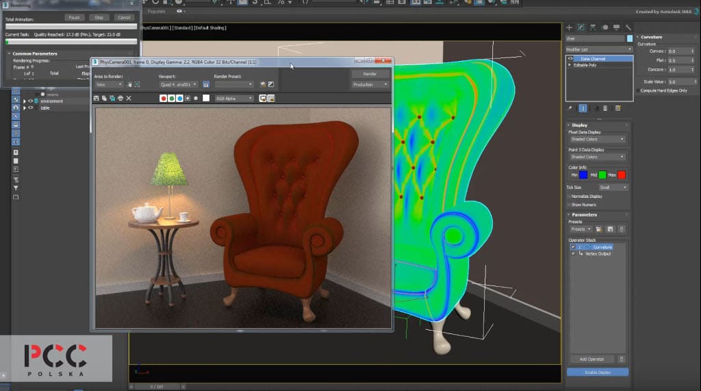 „3ds Max + V-Ray” to pakiet narzędzi od firmy PCC Polska.