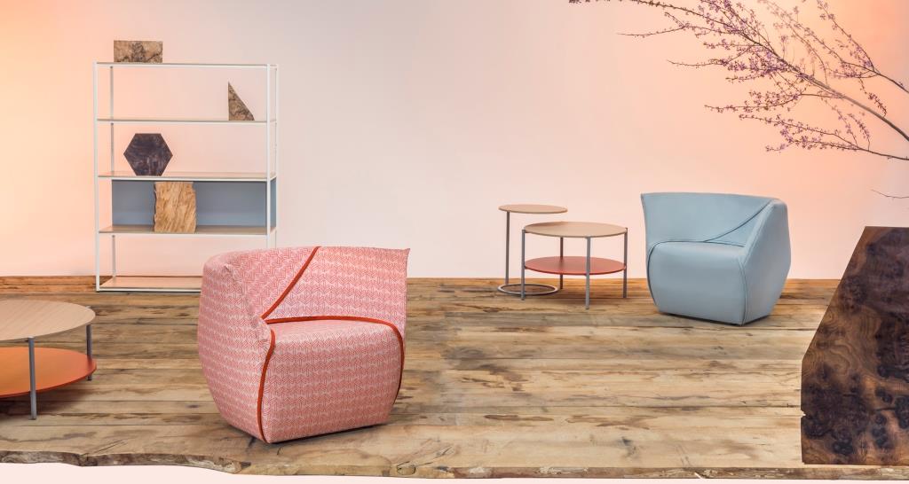 Kolekcja siedzisk ,,Ume” zaprojektowana przez Studio Ganszyniec dla marki Comforty.