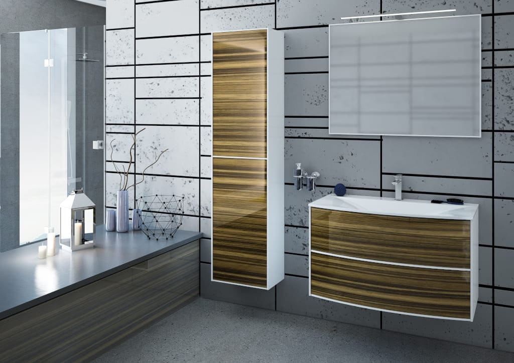 Jedna z najnowszych serii firmy Devo – „Aria”, w której fronty występują w bardzo ciekawej palecie dekorów drewnopodobnych, a także w szarości.