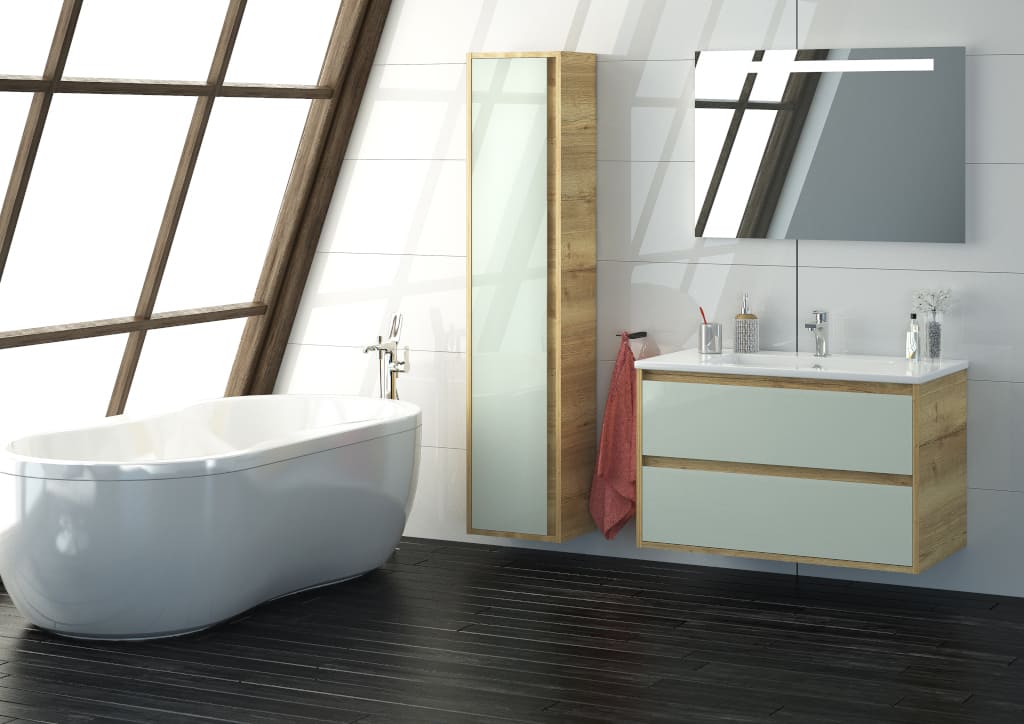 Do małych łazienek firma Devo poleca meble z kolekcji „Cristal”, którą tworzy bogate spektrum szafek podwieszanych, nadających wnętrzu lekkość.