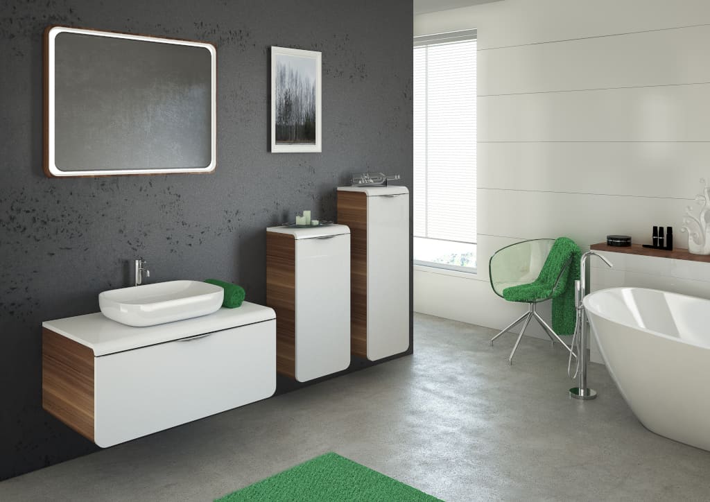 Seria „Mocca” firmy Devo może być cała w bieli lub – jeśli preferujemy akcent dekoru drewna – możemy dobrać korpusy szafek w jednym z czterech nowoczesnych dekorów.