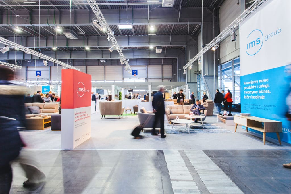 Fragment stoiska Grupy IMS, targi mebli w Poznaniu, 2016 r.