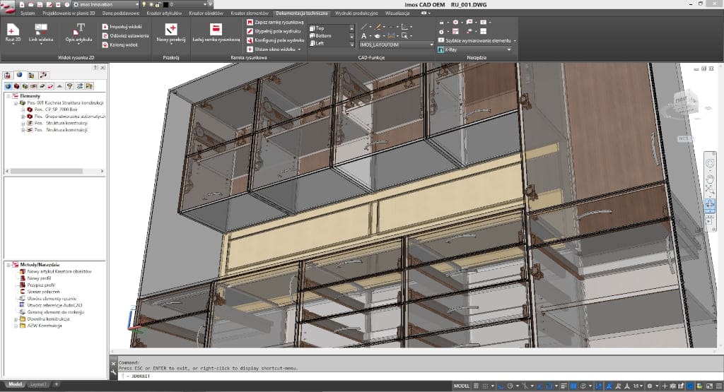„ImosCAD/CAM” w najnowszej wersji SR2 to system z nowymi narzędziami do swobodnej i intuicyjnej pracy projektanta/konstruktora.