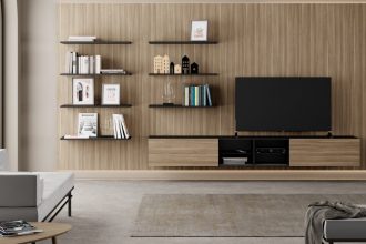 Interprint - dekor Atena na wizualizacji wnętrza salonu