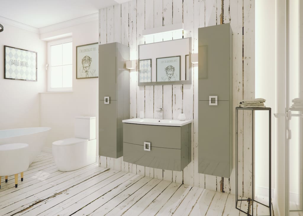 Kolekcję „Deco” – nowość marki Defra – wyróżnia łagodny, paraboliczny kształt frontu podwieszanej szafki, wykonanego z lakierowanej płyty MDF.