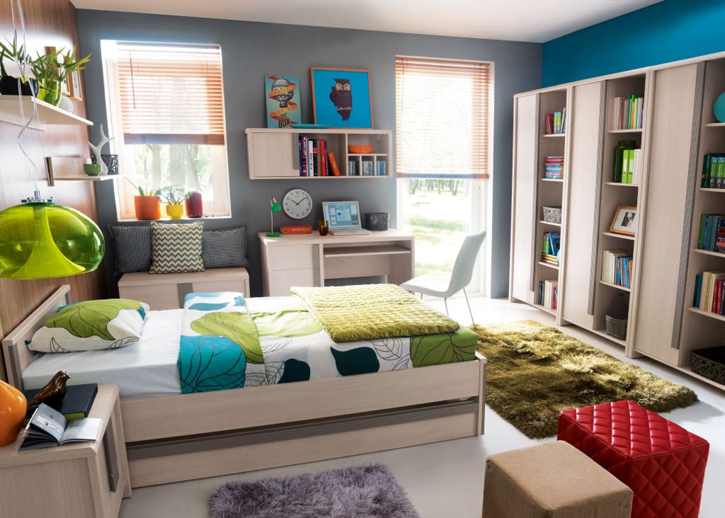 Łóżko „Caps” z oferty firmy Black Red White to wyjątkowa propozycja dla dwójki dzieci.