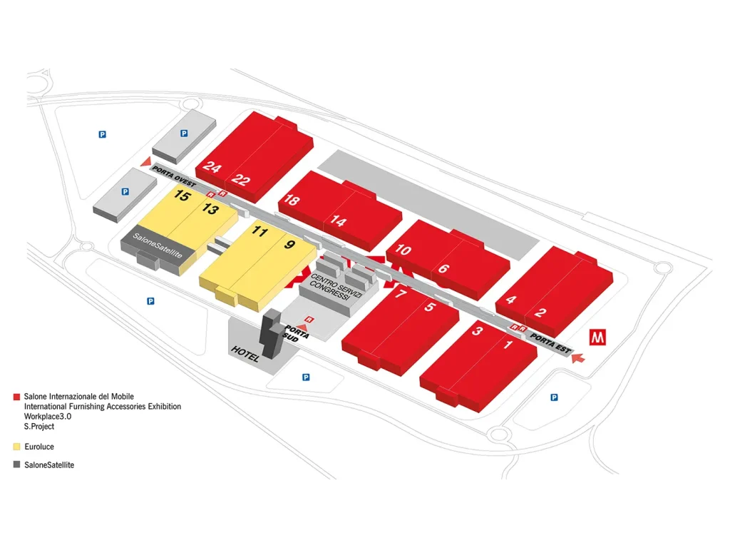 Mapa Salone del Mobile.Milano 2023.