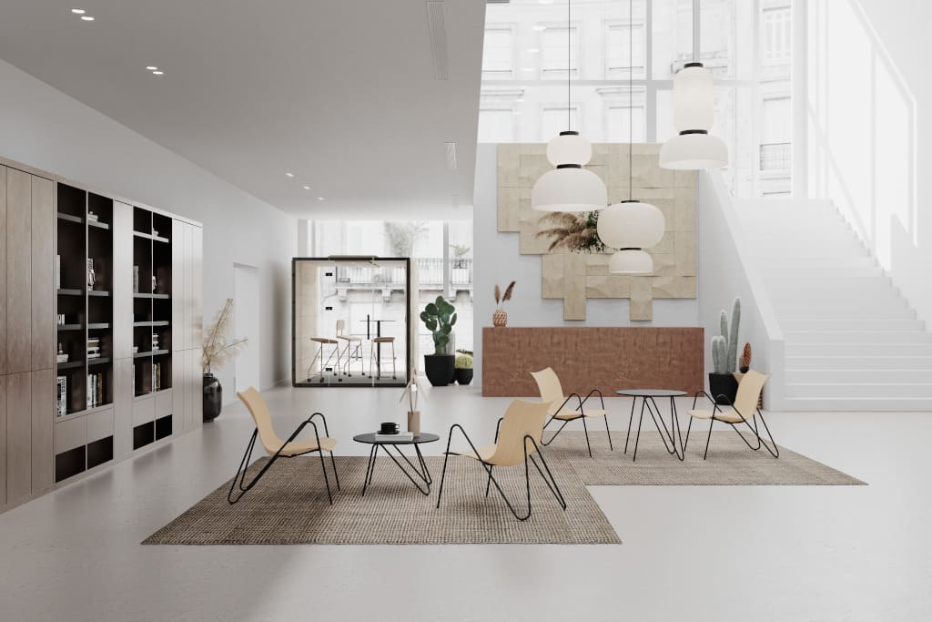 Boksy i budki akustyczne czyli mobilne pokoje VANK zapewniają odpowiednią organizację przestrzeni poprzez zapewnienie pracownikom miejsca do rozmów telefonicznych, wideorozmów i spotkań.