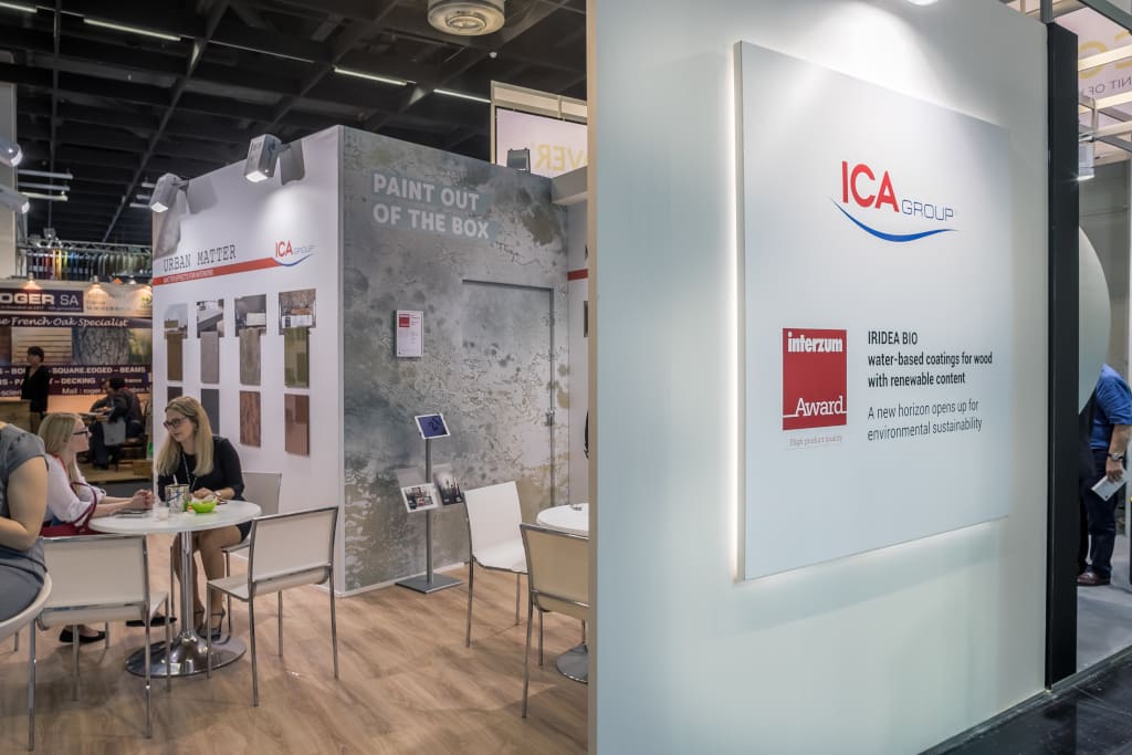 Nagroda „Interzum Award” trafiła w tym roku do firmy ICA za „Iridea Bio” – lakiery z materiałów odnawialnych.