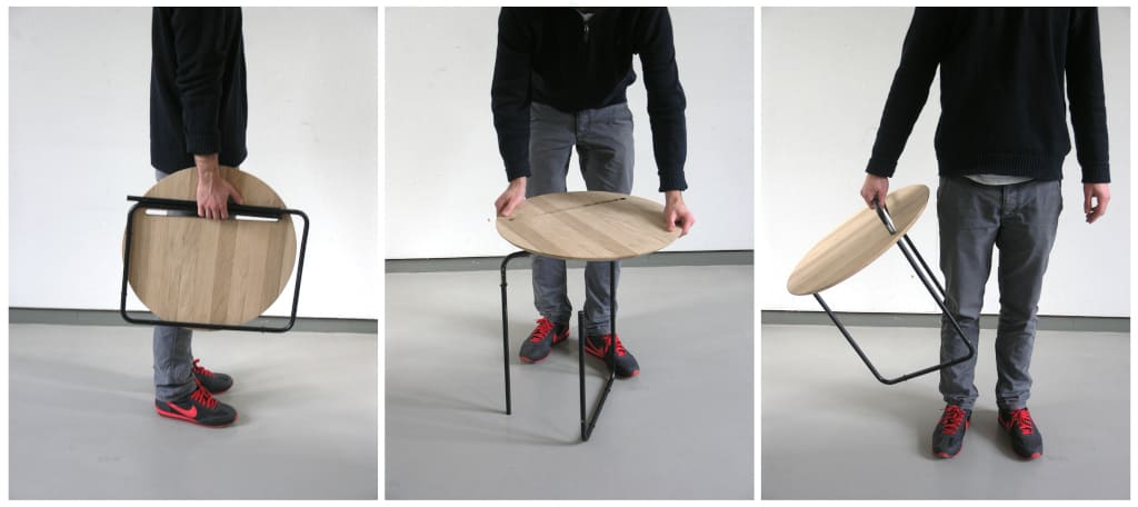 Prototyp stolika „Clip” projektu Jana Kochańskiego. Minimum formy. Maksimum funkcjonalności.